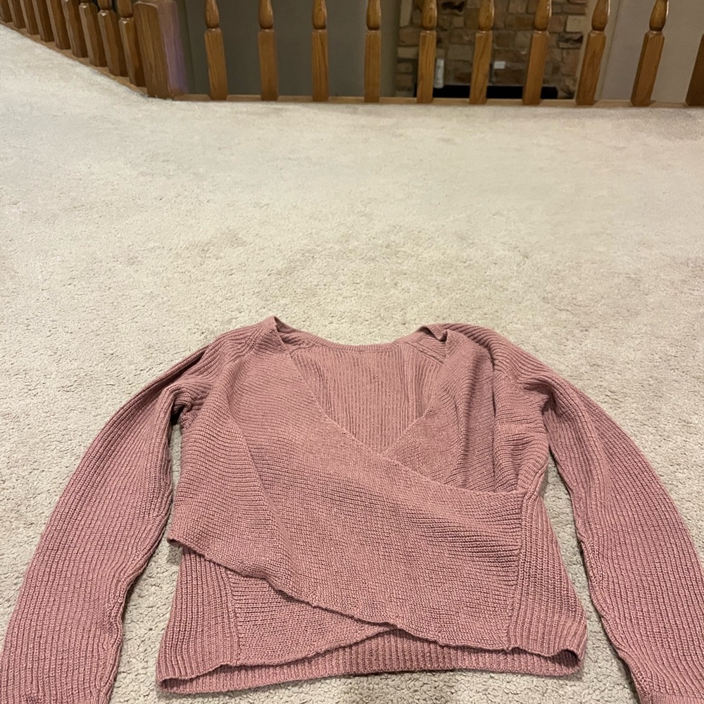 Women's Mauve layered open back Sweater